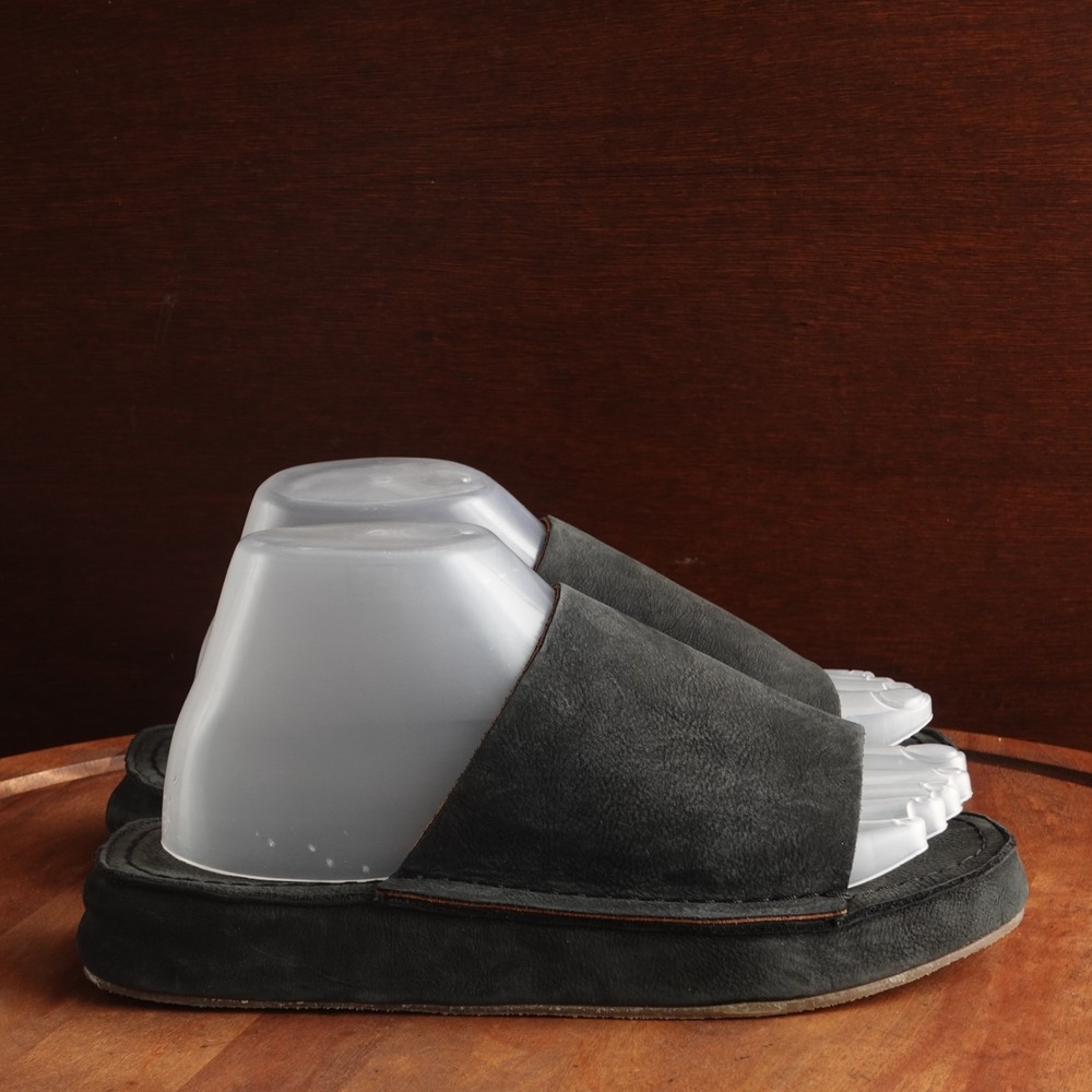 Free People Sandals WMS SZ EU 38 US 7.5 BLK Flatform Moree Suede Slide Shoe READ
